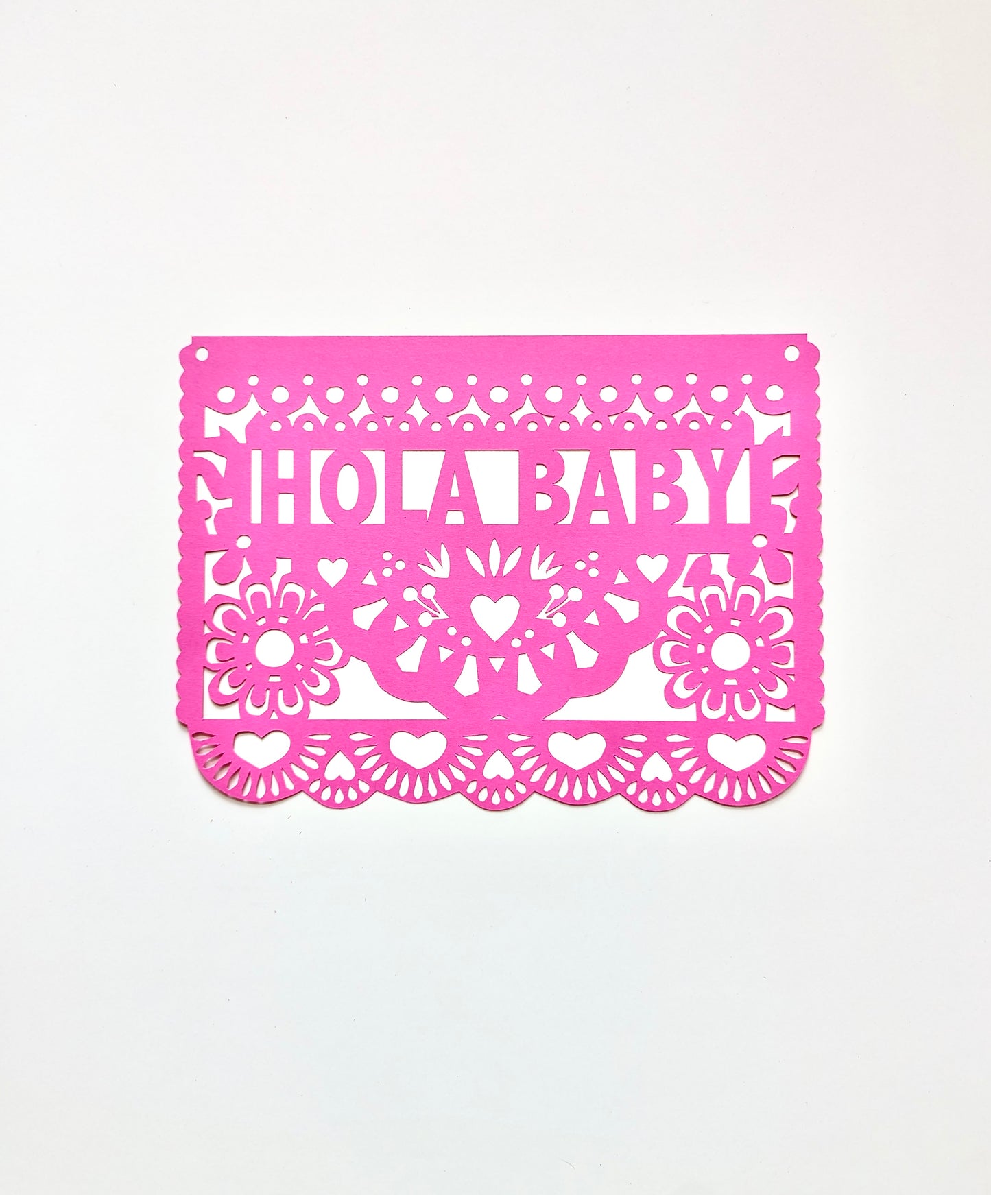 Floral Papel Picado Banner - HOLA BABY