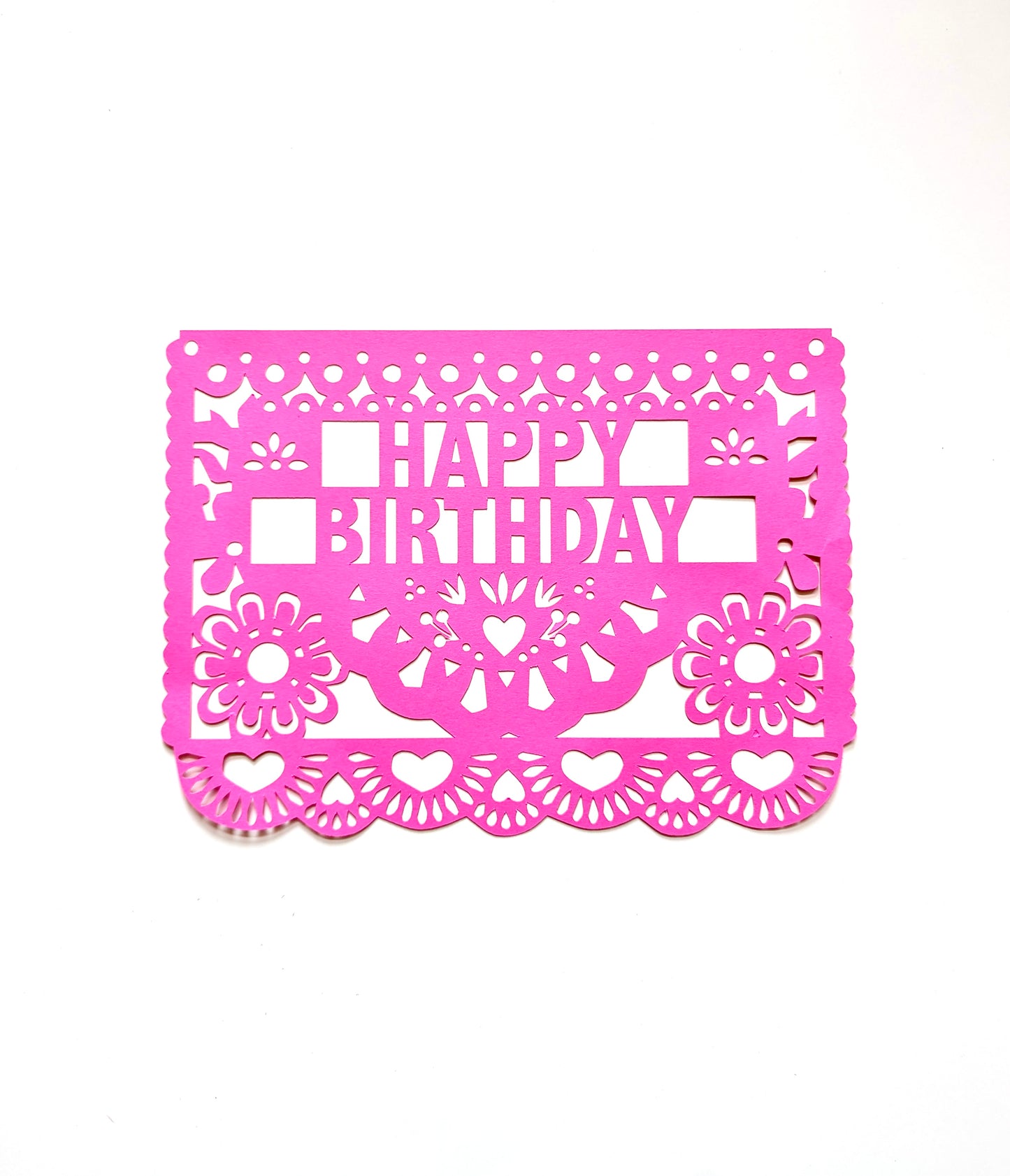 Floral Papel Picado Banner - HAPPY BIRTHDAY