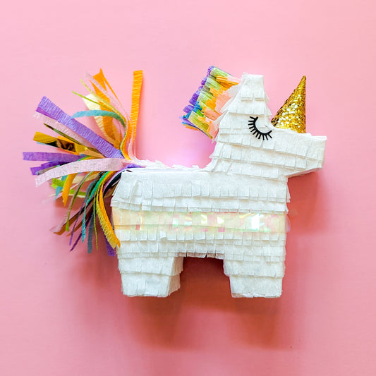 Mini Unicorn Piñata Party Favors | Set of 3 Pastel Rainbow