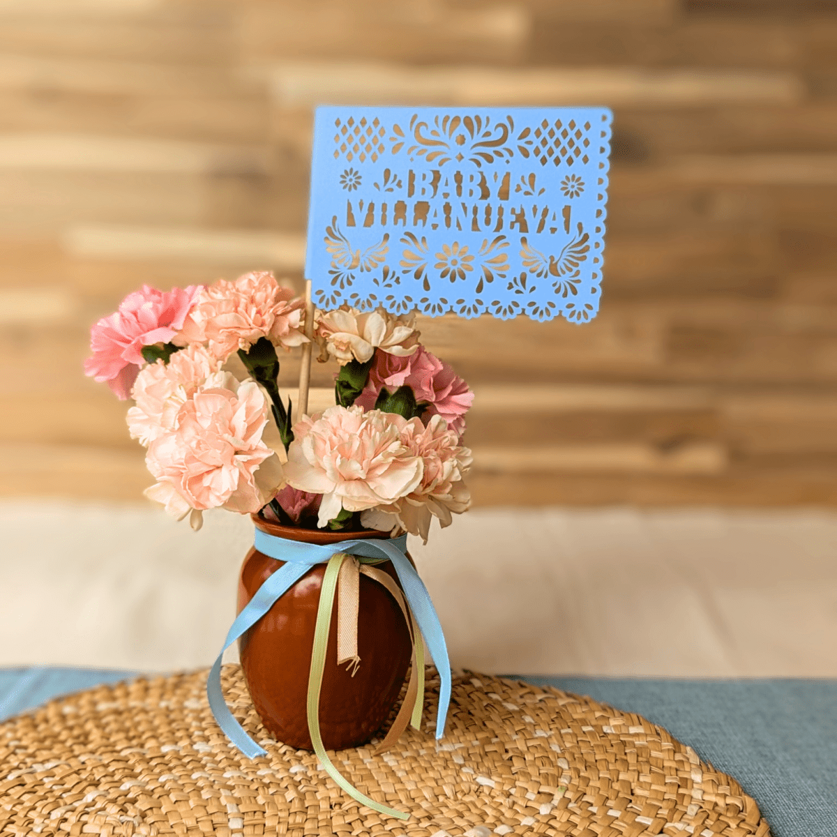 Blush Pink Cielito Lindo Baby Shower Flags - Lula Flora