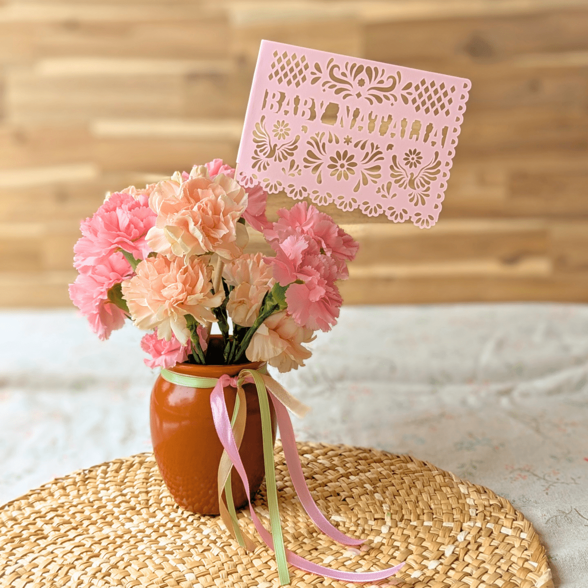 Blush Pink Cielito Lindo Baby Shower Flags - Lula Flora