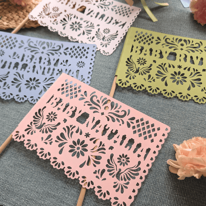 Blush Pink Cielito Lindo Baby Shower Flags - Lula Flora