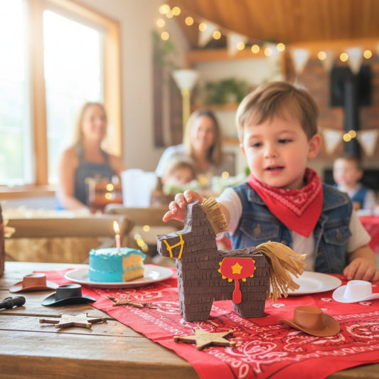 Mini piñatas chevaux - Marron | Lot de 3