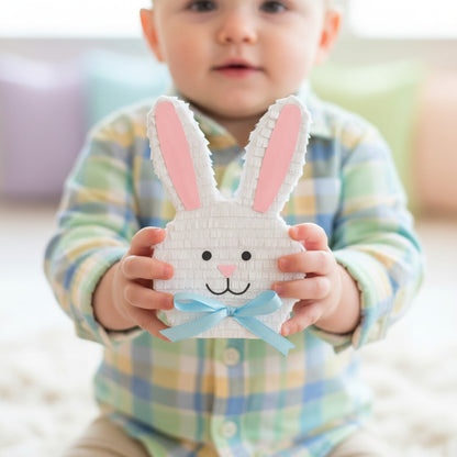 Panier de Pâques garni d'un lapin garçon - Boîte cadeau à remplir avec un lapin garçon