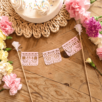 Cielito Lindo Baby Shower Cake Topper - Pink/Girl - Lula Flora