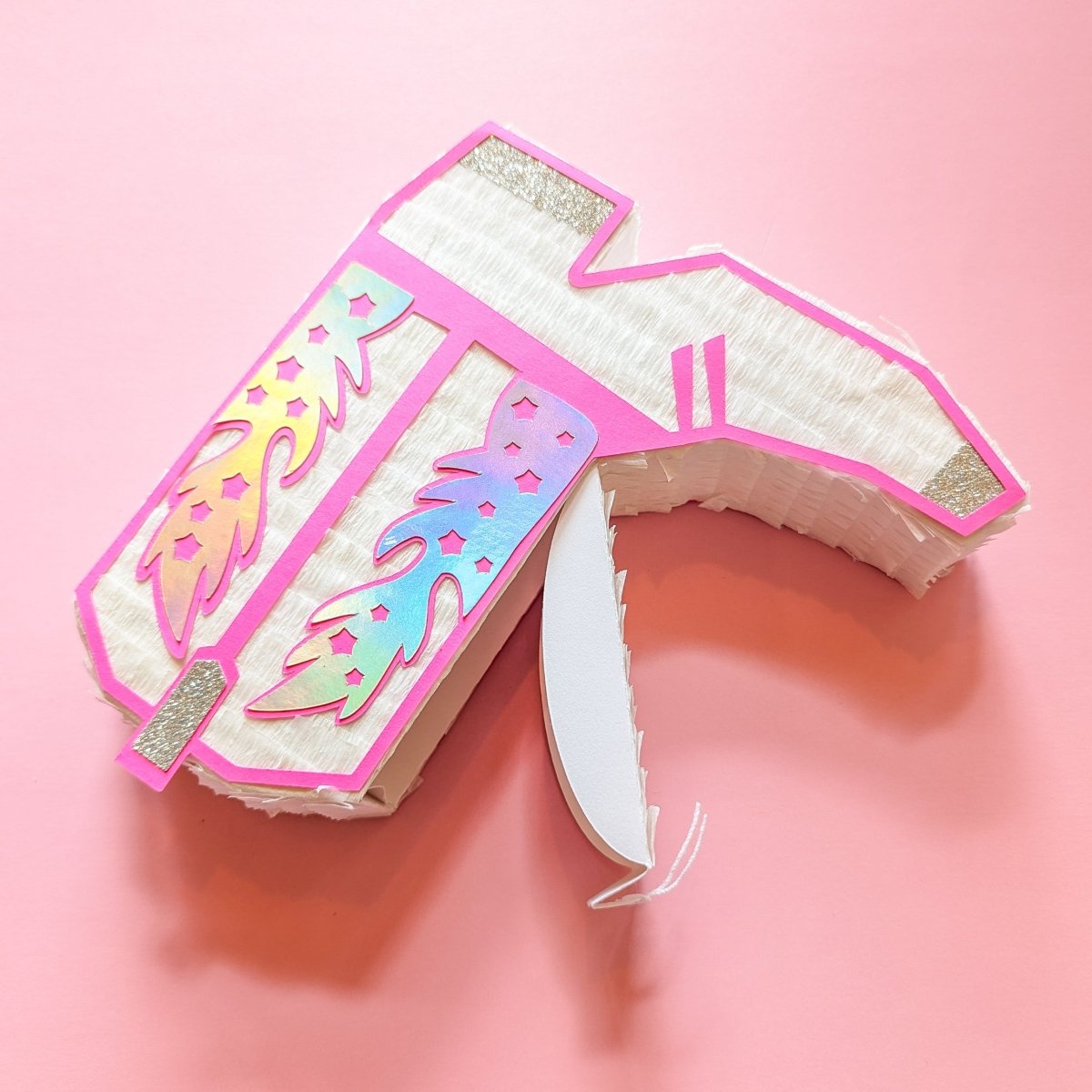 Cowboy Boot Mini Piñata Gift Box - Disco White - Lula Flora