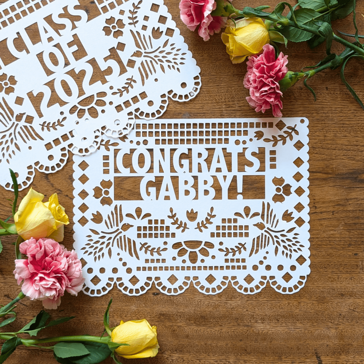 Custom Papel Picado Graduation Banner - Lula Flora