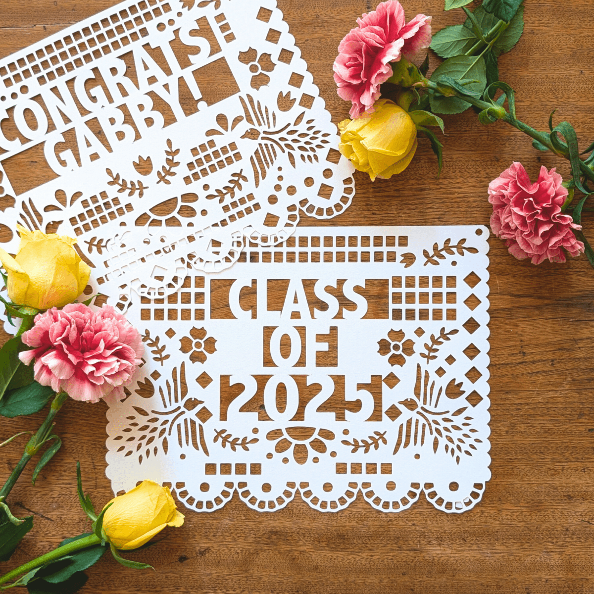 Custom Papel Picado Graduation Banner - Lula Flora