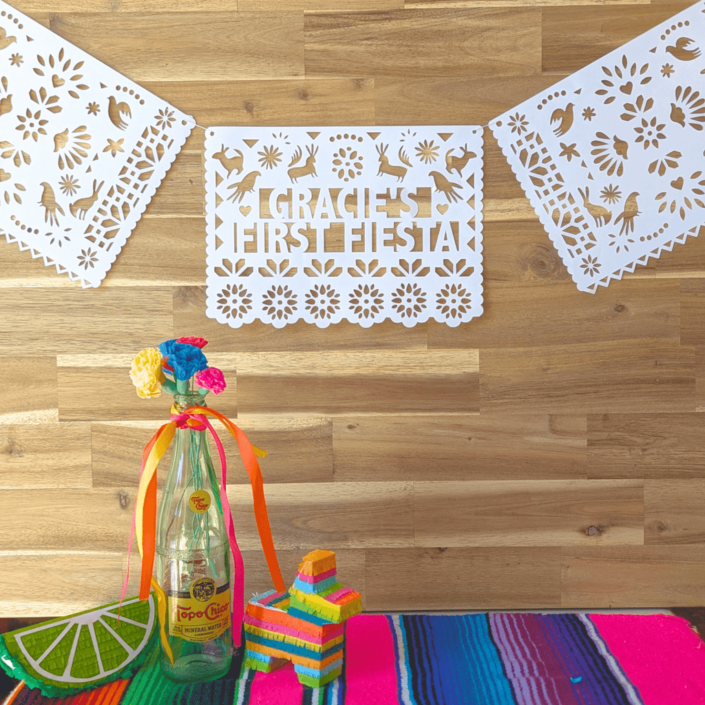 Custom Otomi Papel Picado Banner with Personalized Text - Lula Flora