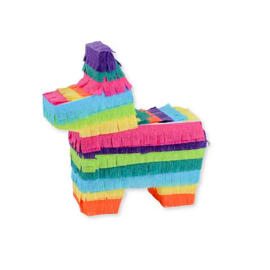 Mini Donkey Piñata Party Favors - Purple Bright Mix | Set of 3