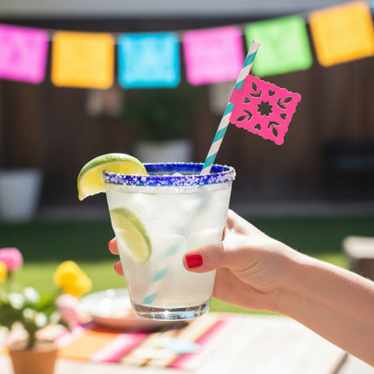 Pajitas de papel para fiestas