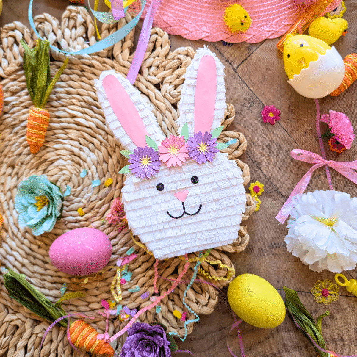 Easter Bunny Basket Stuffer - Girl Bunny Fillable Gift Box - Lula Flora
