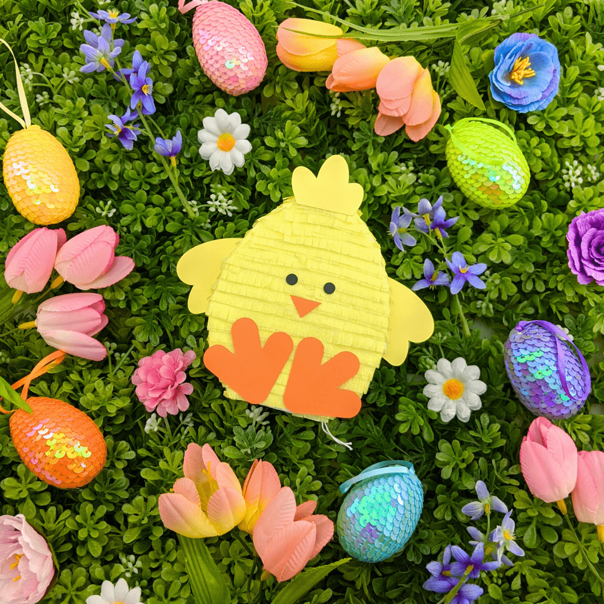 Personalized Easter Chick Mini Piñata Gift Box - Lula Flora