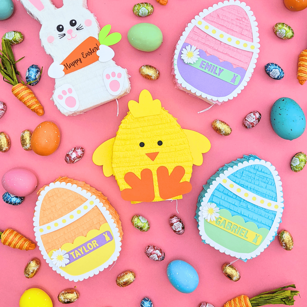 Personalized Easter Chick Mini Piñata Gift Box - Lula Flora