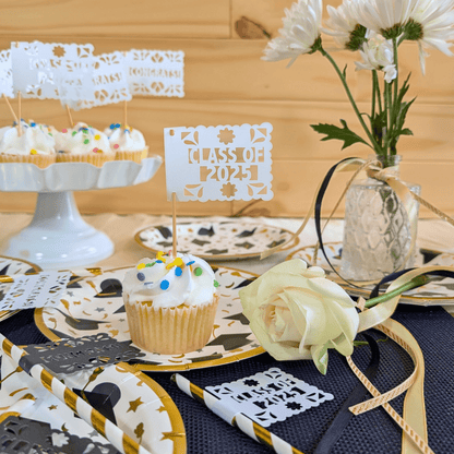 Fiesta Graduation Class of 2025 Cupcake Toppers - Lula Flora