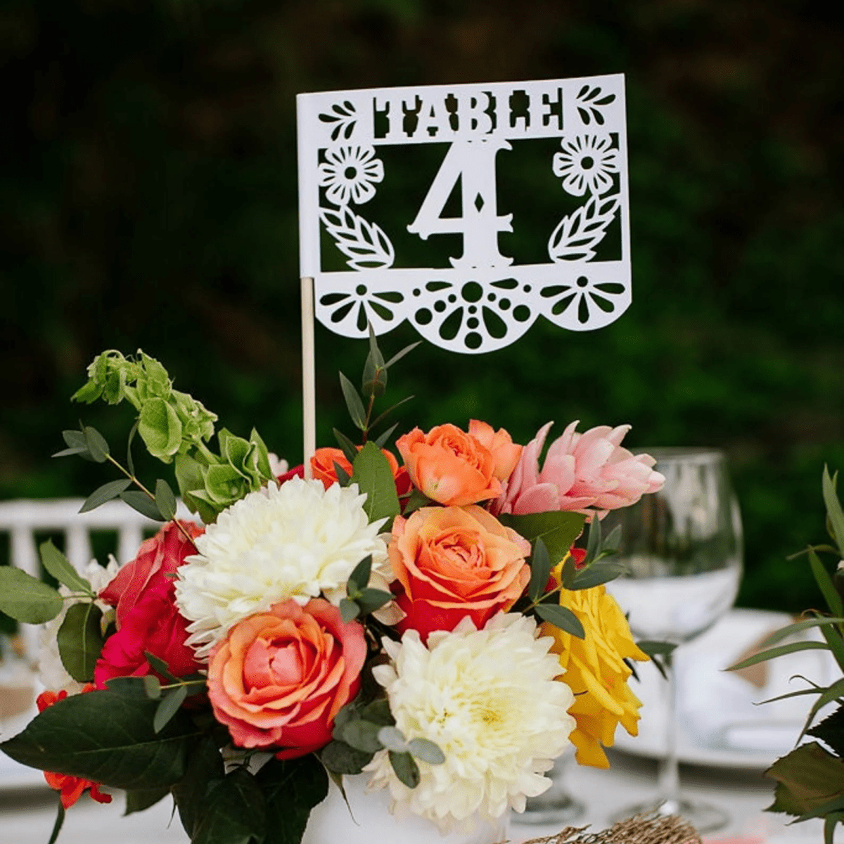 Floral Design Wedding Table Numbers - Lula Flora