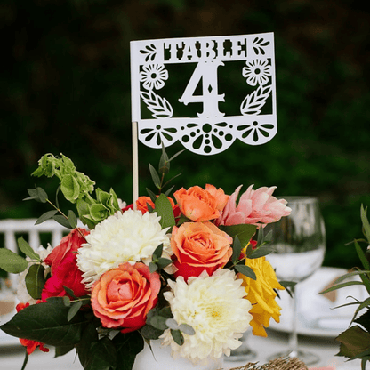 Floral Design Wedding Table Numbers - Lula Flora