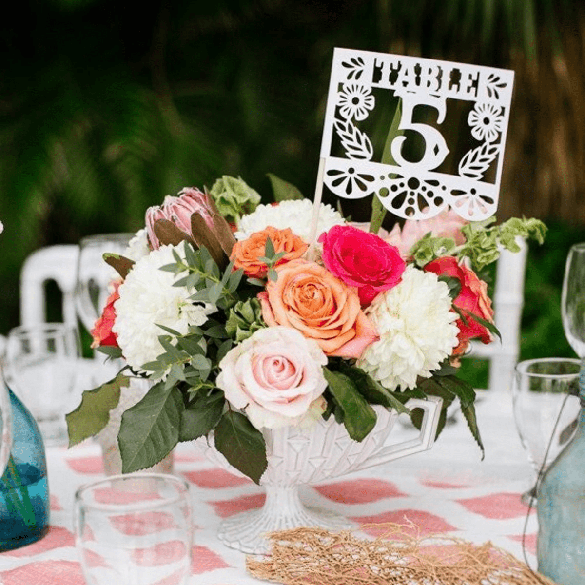 Floral Design Wedding Table Numbers - Lula Flora