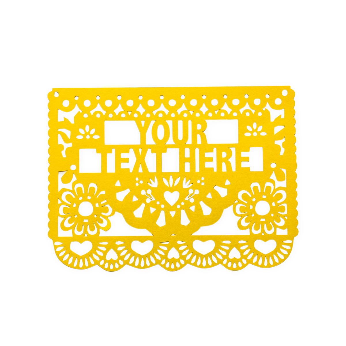 Floral Papel Picado Banner - CUSTOM TEXT - Lula Flora