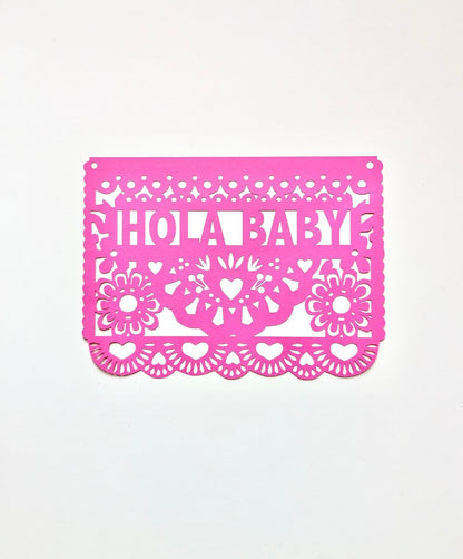 Floral Papel Picado Banner - HOLA BABY - Lula Flora