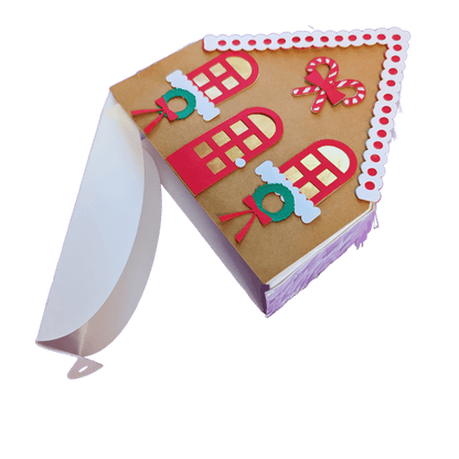 Gingerbread House Mini Piñata Gift Box - BROWN - Lula Flora