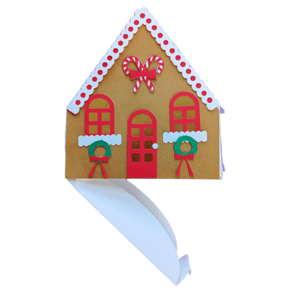 Gingerbread House Mini Piñata Gift Box - BROWN - Lula Flora
