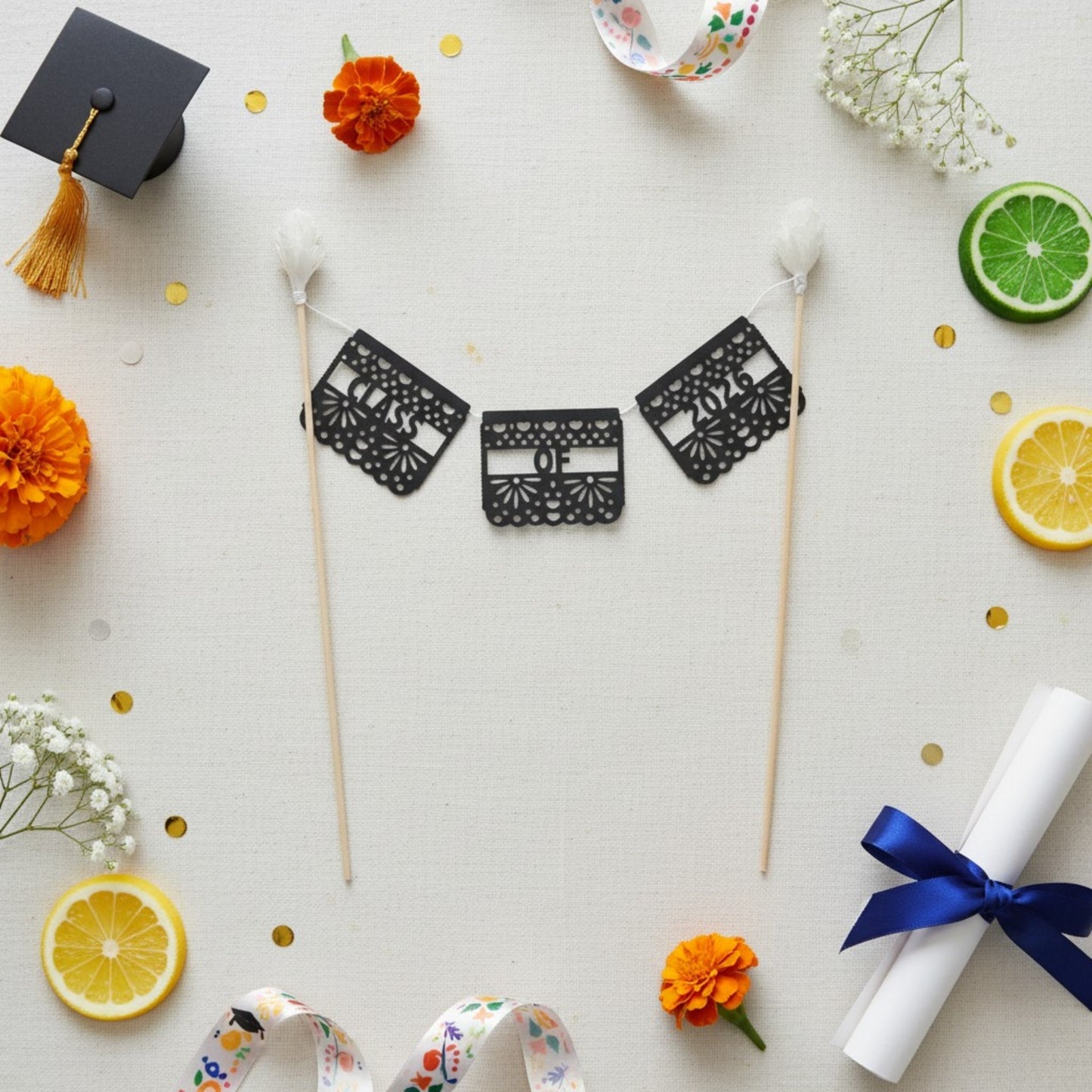 Décoration de gâteau Fiesta personnalisée
