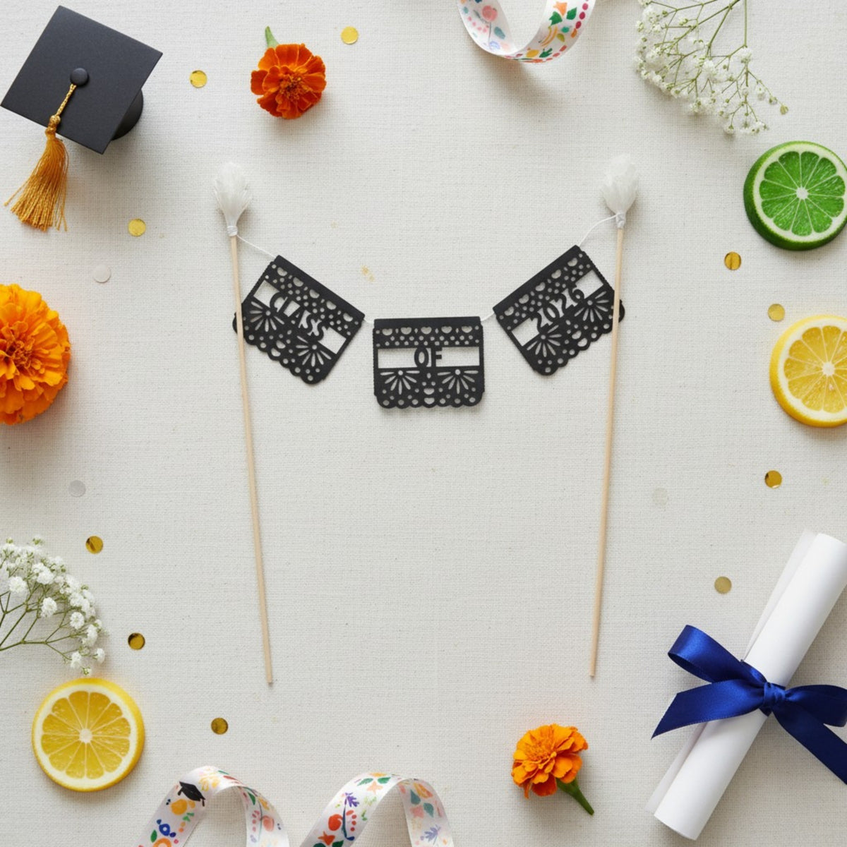 Custom Fiesta Graduation Cake Topper