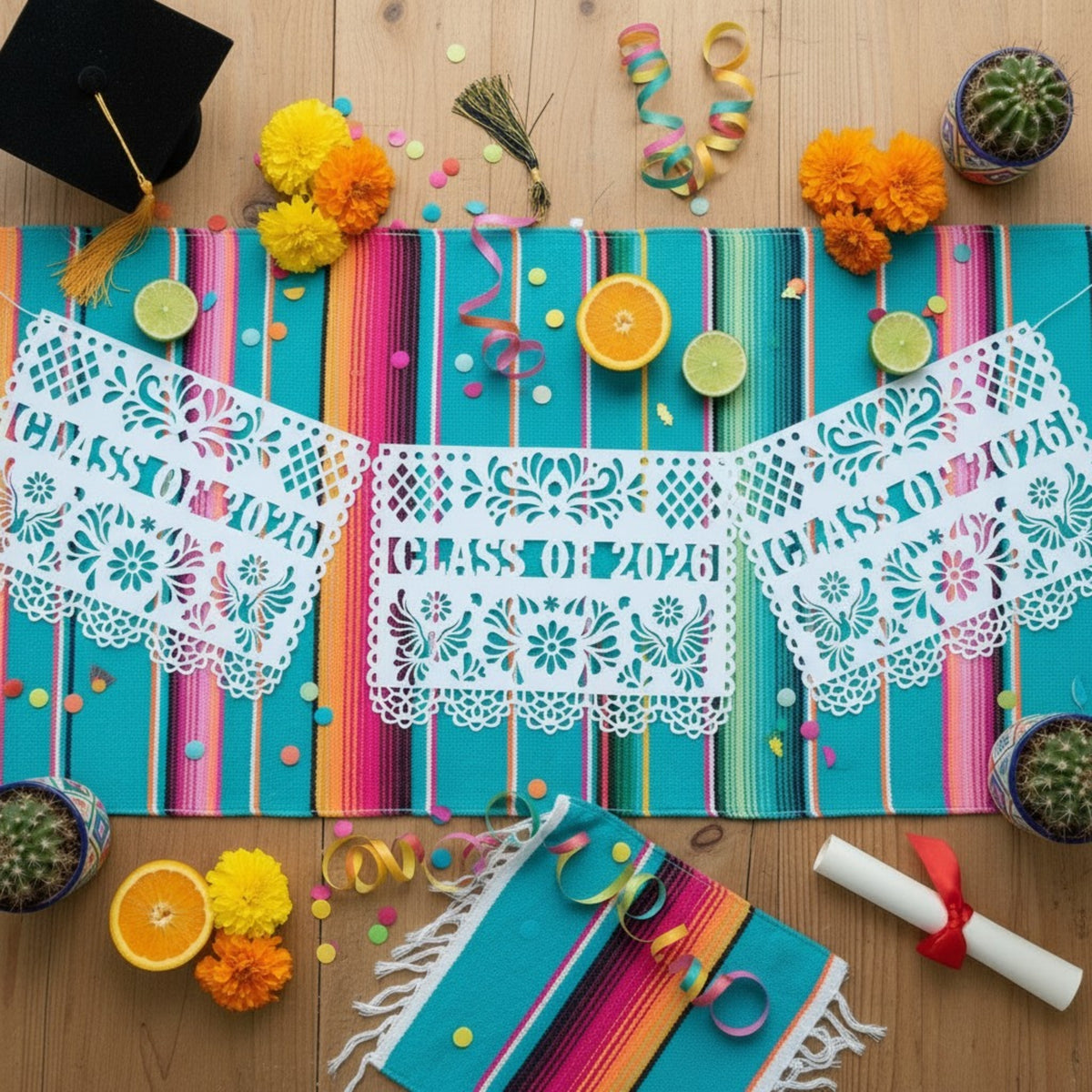 Class of 2026 Graduation Papel Picado Banners