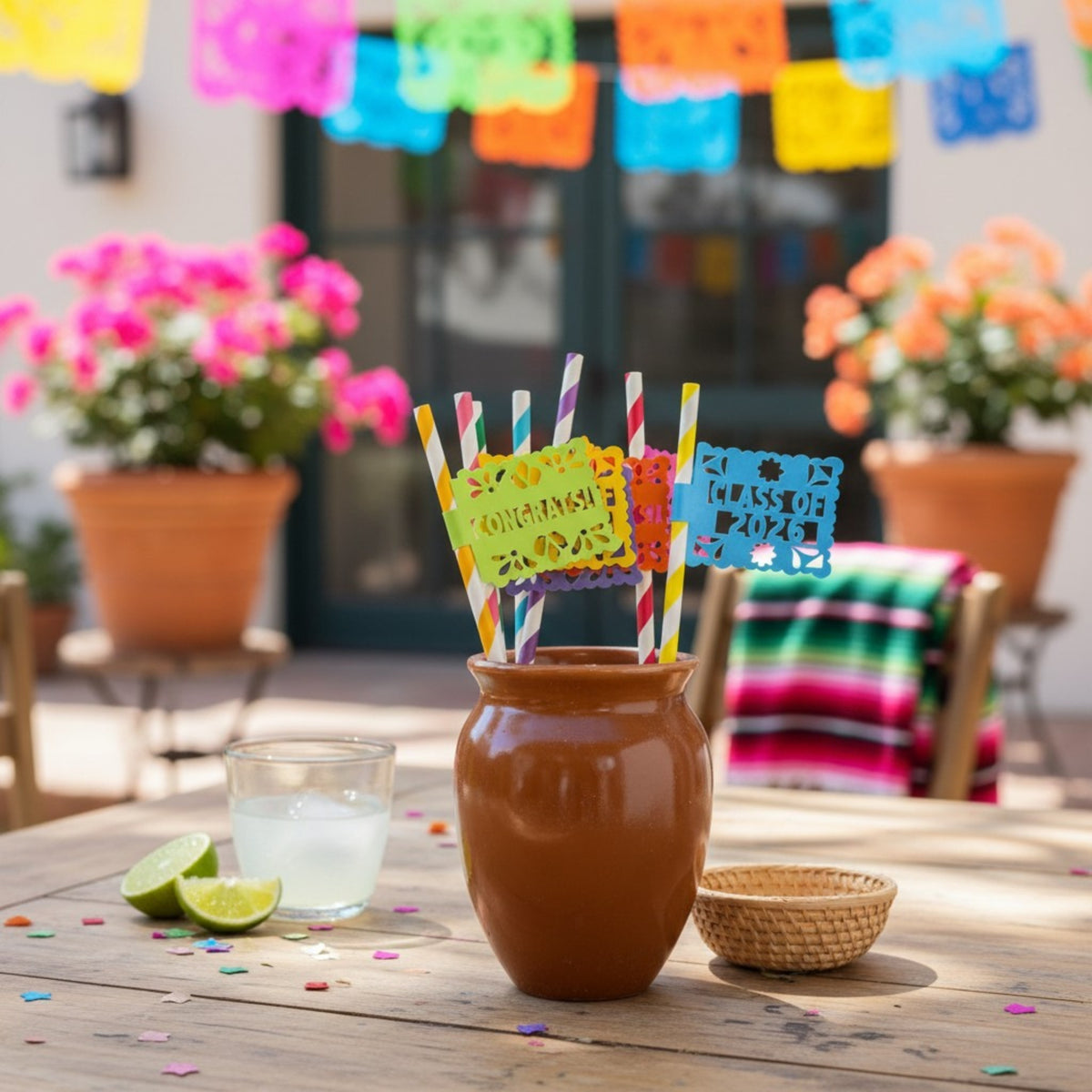 Graduation Fiesta Party Straws