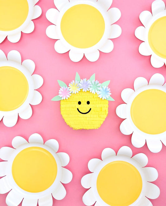 Happy Hippie Smiley Face Mini Piñata Party Favor - Lula Flora
