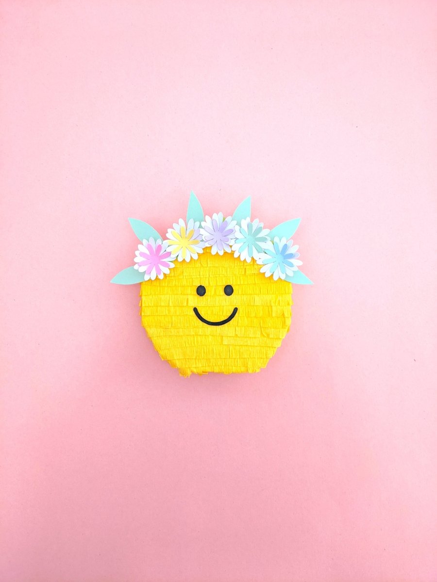 Happy Hippie Smiley Face Mini Piñata Party Favor - Lula Flora