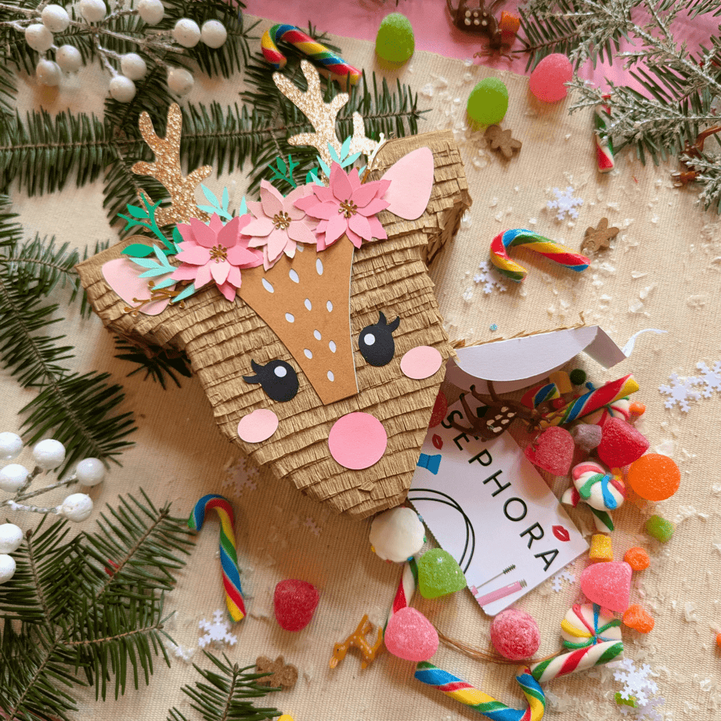 Holiday Reindeer Mini Piñata Gift Card Holder - Lula Flora