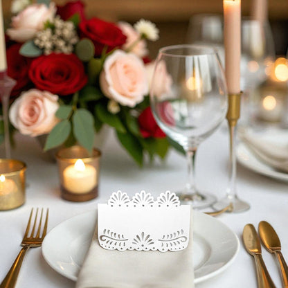 Lace Design Tent Cards | Set of 12