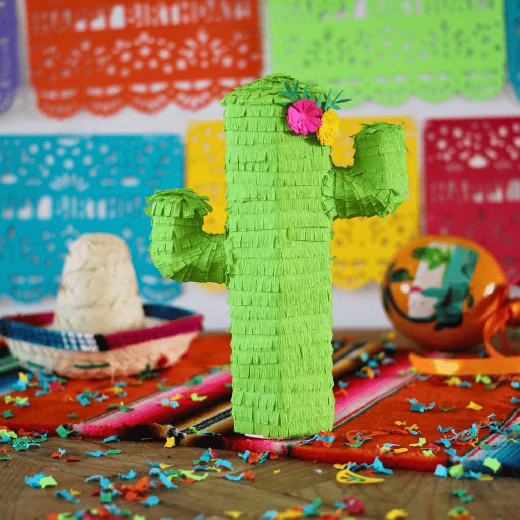 Mini Cactus Piñata Party Favors - Lime | Set of 3 - Lula Flora