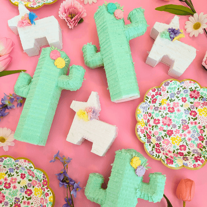 Mini Cactus Party Favor Piñata - Mint | Set of 3 - Lula Flora