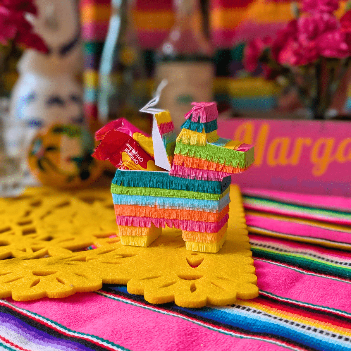 Mini Donkey Piñata Party Favors - Bright Fiesta Mix | Set of 3 - Lula Flora