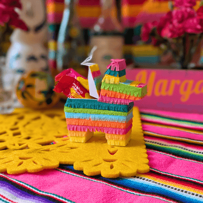 Mini Donkey Piñata Party Favors - Bright Fiesta Mix | Set of 3 - Lula Flora