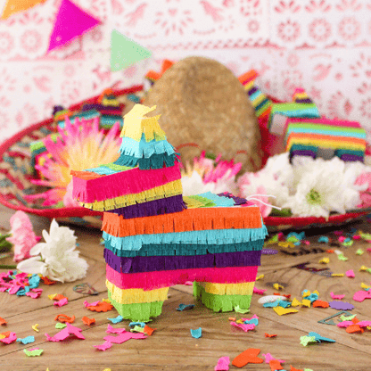 Mini Donkey Piñata Party Favors - Purple Bright Mix | Set of 3 - Lula Flora