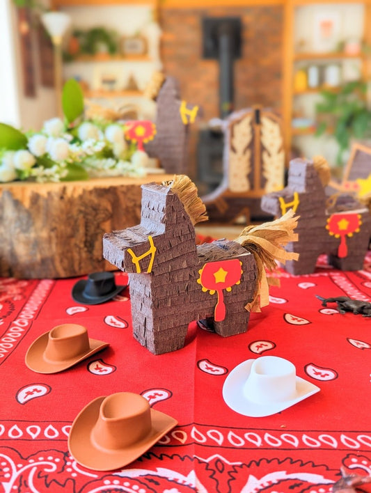 Mini Horse Piñata Party Favors - Brown | Set of 3 - Lula Flora