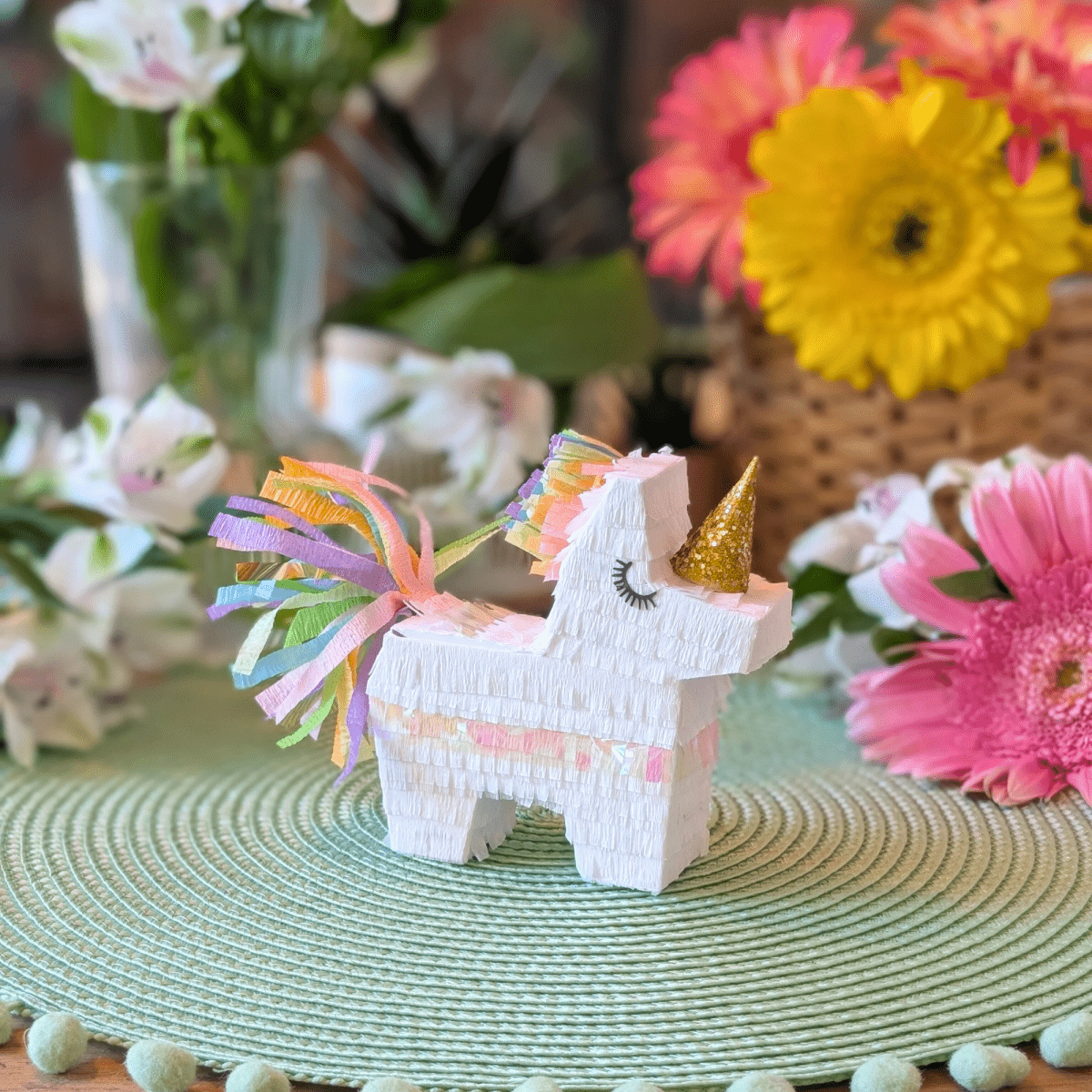 Mini Unicorn Piñata Party Favors | Set of 3 - Pastel Rainbow - Lula Flora