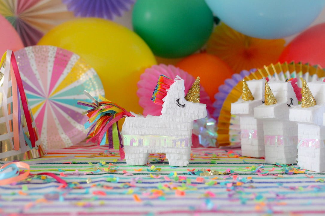 Mini Unicorn Piñata Party Favors | Set of 3 - Rainbow - Lula Flora