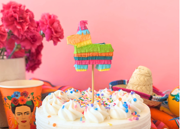 Mini Piñata Cake Topper | Bright Mix with Pink
