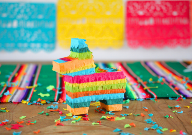 Mini Donkey Piñata Party Favors - Bright Fiesta Mix | Set of 3
