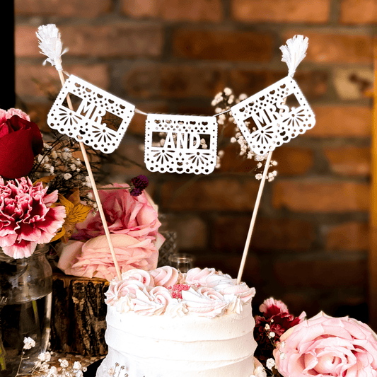Mr. and Mrs. Wedding Cake Topper - Lula Flora