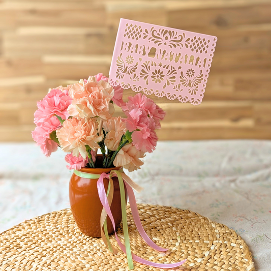 Blush Pink Cielito Lindo Baby Shower Flags