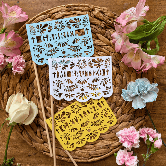 Personalized Cielito Lindo Baptism Flags - Lula Flora