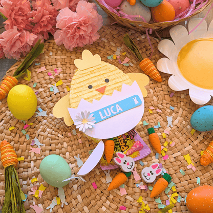 Personalized Easter Chick Basket Stuffer - Girl - Lula Flora