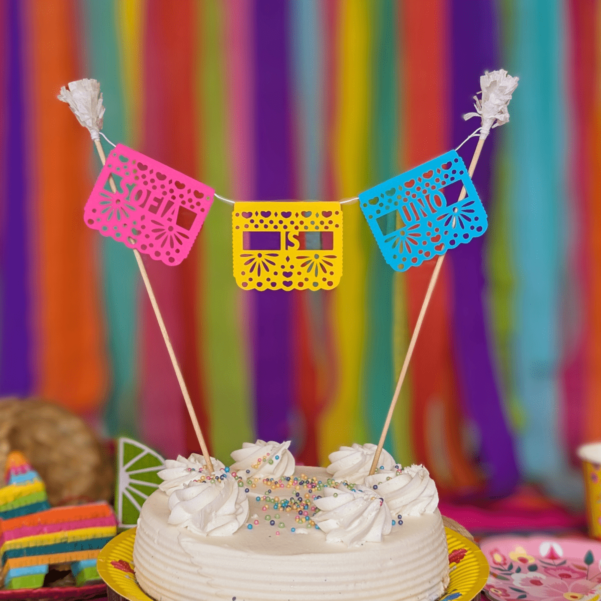 Personalized Fiesta Cake Topper - Lula Flora