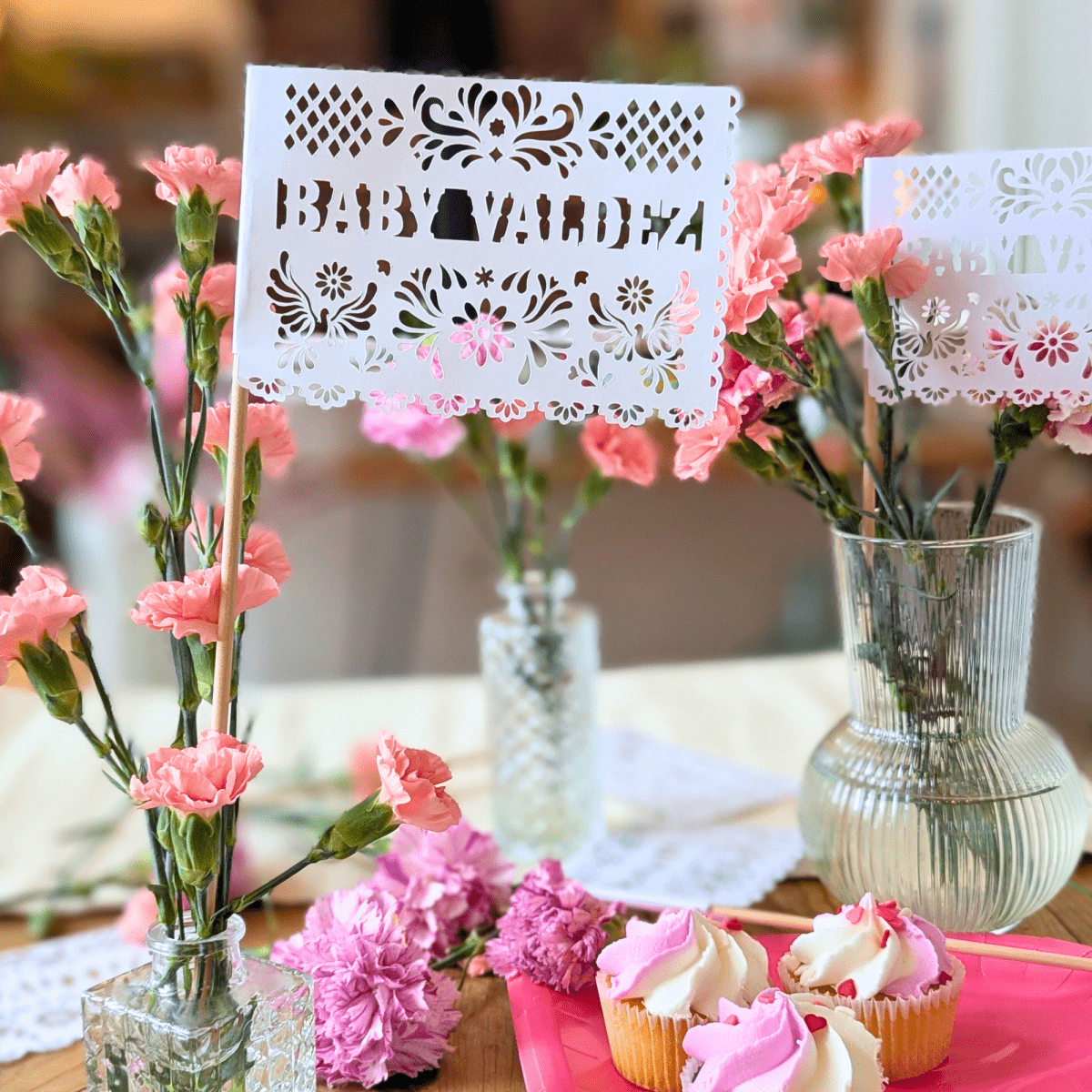 Personalized Papel Picado Baby Shower Flags - Lula Flora